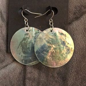 Blue iridescent earrings